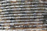 AGAT260 15 inches 6*9mm faceted teardrop grey agate beads