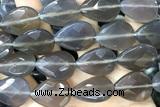 AGAT277 15 inches 18*25mm faceted flat teardrop grey agate beads