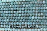 AMAZ05 15 inches 4mm round natural amazonite beads