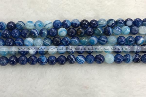 CAA1931 15.5 inches 6mm round banded agate gemstone beads