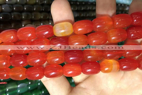 CAA2118 15.5 inches 10*14mm drum agate beads wholesale