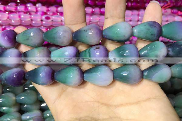 CAA2164 15.5 inches 15*20mm faceted teardrop agate beads