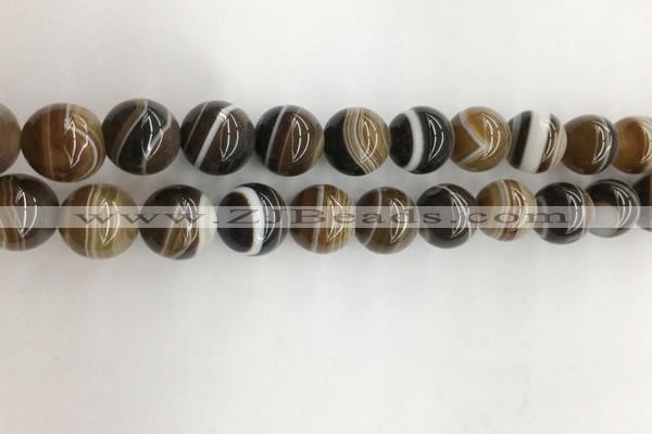 CAA3802 15.5 inches 12mm round line agate beads wholesale