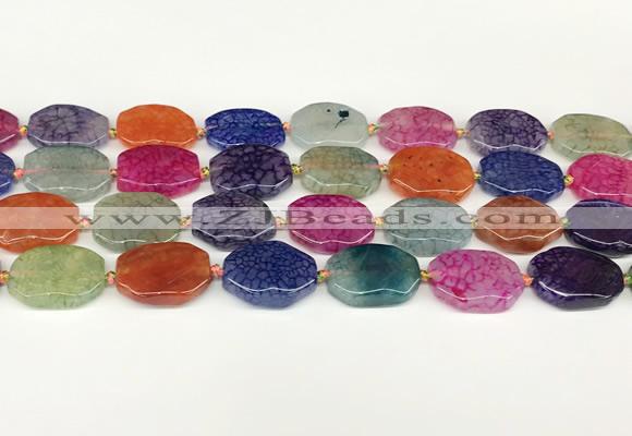 CAA4495 15.5 inches 15*20mm octagonal dragon veins agate beads