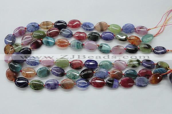 CAA550 15.5 inches 12*16mm oval dyed madagascar agate beads