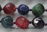 CAA607 15.5 inches 13*13mm nuggets dragon veins agate beads