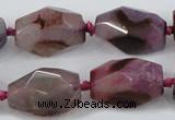 CAA611 15.5 inches 18*25mm faceted nuggets dragon veins agate beads