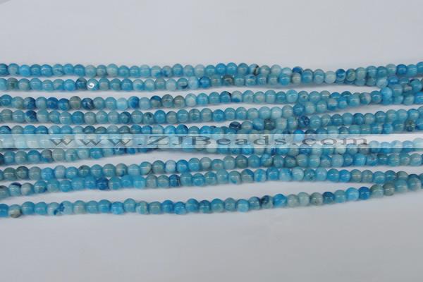 CAB998 15.5 inches 4mm round blue crazy lace agate beads