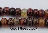 CAG1444 15.5 inches 8*12mm rondelle dragon veins agate beads