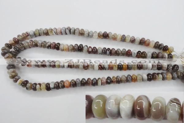 CAG3702 15.5 inches 5*8mm rondelle botswana agate beads wholesale