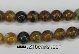 CAG4832 15 inches 8mm round dragon veins agate beads wholesale