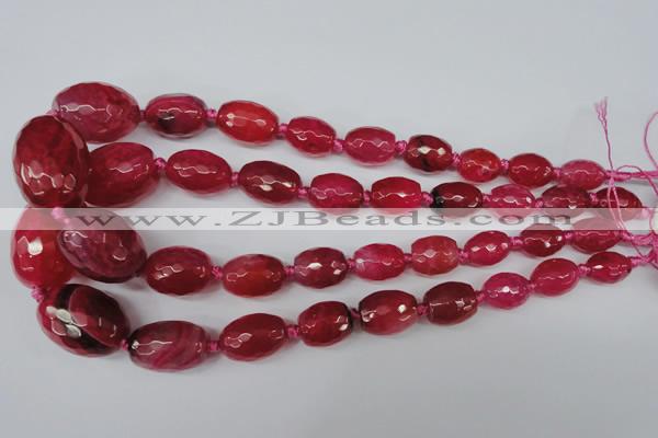 CAG5404 10*14mm – 20*30mm faceted drum dragon veins agate beads