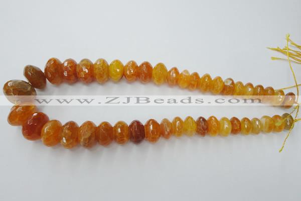 CAG5412 8*12mm – 13*22mm faceted rondelle dragon veins agate beads