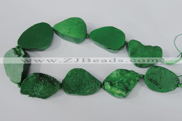 CAG5484 15.5 inches 32*42mm freeform agate gemstone beads