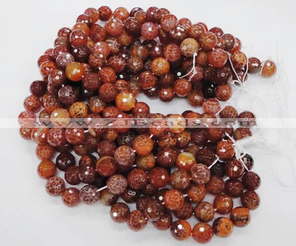 CAG626 15.5 inches 20mm faceted round natural fire agate beads