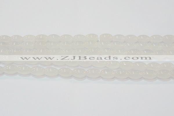 CAG6525 15.5 inches 8*12mm rice Brazilian white agate beads