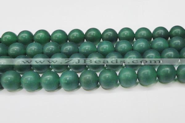 CAG6573 15.5 inches 16mm round matte green agate beads wholesale