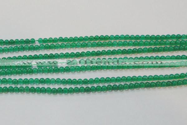 CAG6601 15.5 inches 2mm round green agate gemstone beads