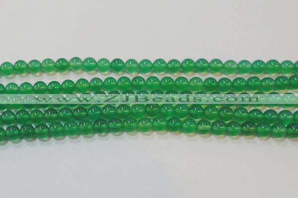 CAG6604 15.5 inches 6mm round green agate gemstone beads