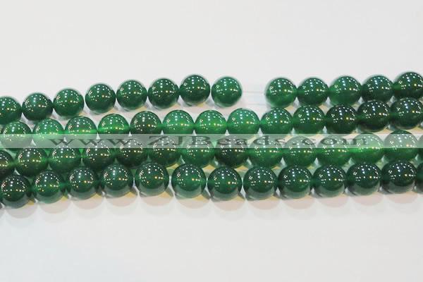 CAG6608 15.5 inches 14mm round green agate gemstone beads