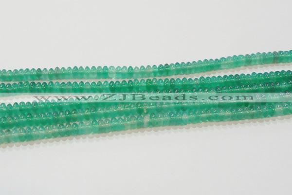 CAG6620 15.5 inches 3*6mm rondelle green agate gemstone beads