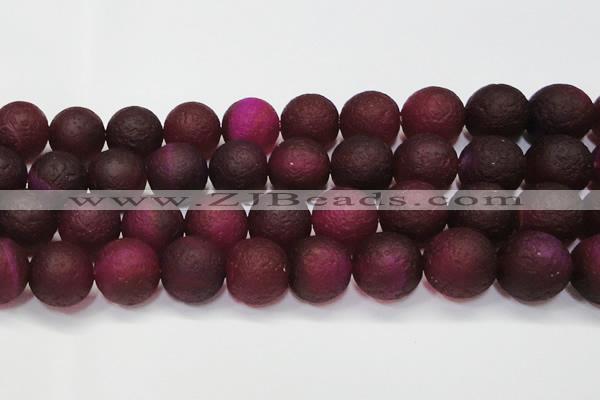 CAG6716 15 inches 20mm round plum pilates agate beads