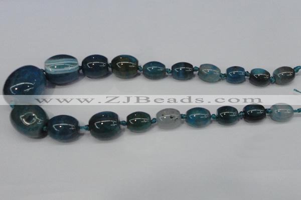 CAG6869 15.5 inches 12*14mm - 25*30mm drum dragon veins agate beads