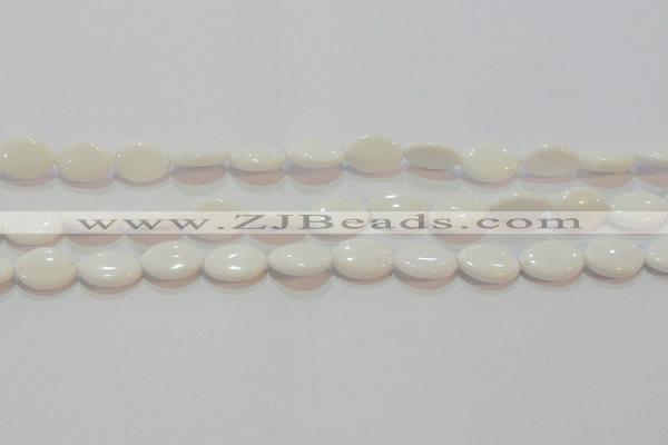 CAG7229 15.5 inches 12*16mm marquise white agate gemstone beads