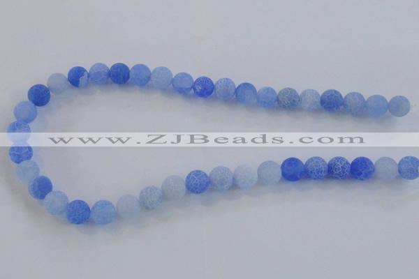 CAG7527 15.5 inches 6mm round frosted agate beads wholesale