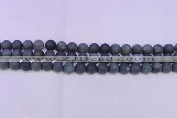 CAG8882 15.5 inches 8mm round matte moss agate beads