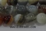 CAG9150 15.5 inches 10mm round line agate beads wholesale