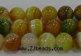 CAG9164 15.5 inches 8mm round line agate beads wholesale