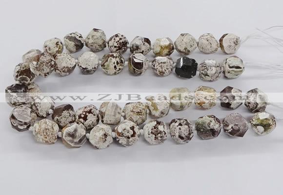 CAG9611 15.5 inches 14*16mm - 15*18mm faceted nuggets ocean agate beads