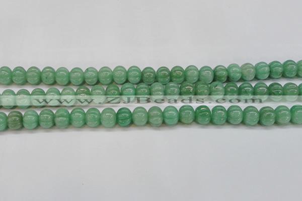 CAJ672 15.5 inches 10*13mm pumpkin green aventurine beads