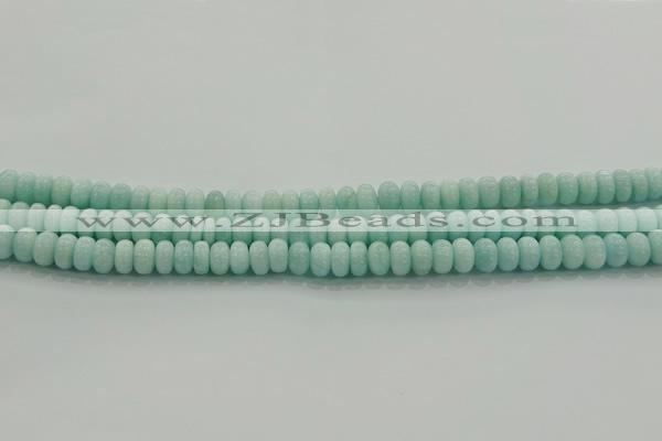 CAM1531 15.5 inches 4*6mm rondelle natural peru amazonite beads