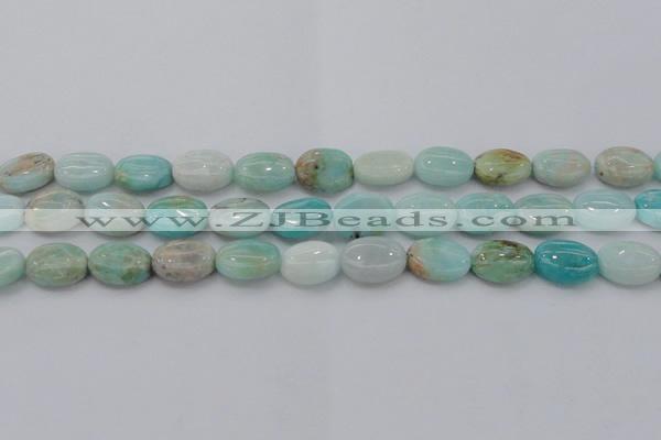 CAM338 15.5 inches 12*16mm oval natural peru amazonite beads