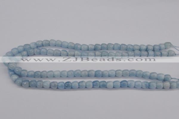 CAQ131 15.5 inches 8*8mm apple-shape natural aquamarine beads