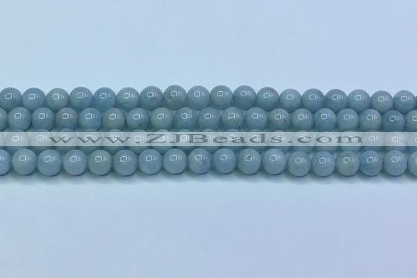 CAQ865 15.5 inches 6mm round aquamarine gemstone beads wholesale