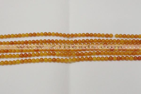 CAR101 15.5 inches 4mm round natural amber beads