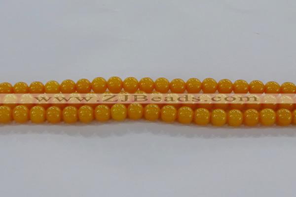 CAR402 15.5 inches 8mm round synthetic amber beads wholesale