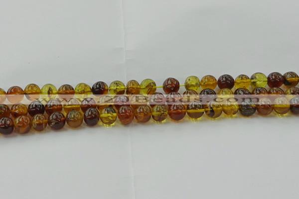 CAR502 15.5 inches 8mm - 9mm round natural amber beads wholesale