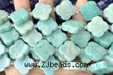 CARV03 15 inches 17mm – 18mm carved flower amazonite beads