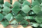 CARV04 15 inches 17mm – 18mm carved flower green aventurine beads