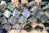 CARV07 15 inches 17mm – 18mm carved flower labradorite beads