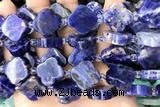CARV10 15 inches 17mm – 18mm carved flower sodalite beads