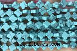 CARV17 15 inches 8mm carved flower synthetic turquoise beads