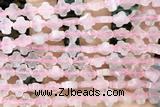 CARV21 15 inches 8mm carved flower rose quartz gemstone beads