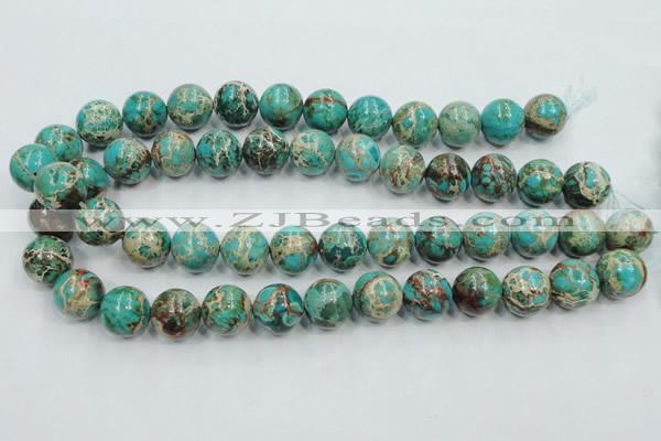 CAT02 15.5 inches 16mm round natural aqua terra jasper beads