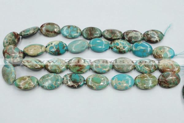 CAT09 15.5 inches 18*25mm oval natural aqua terra jasper beads