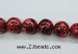 CAT163 15.5 inches 12mm round dyed natural aqua terra jasper beads